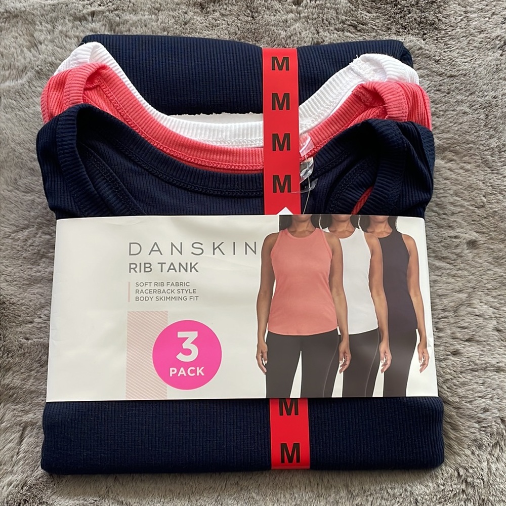 Danskin - 3 Pack Rib Tank Top - Picture 4 of 4